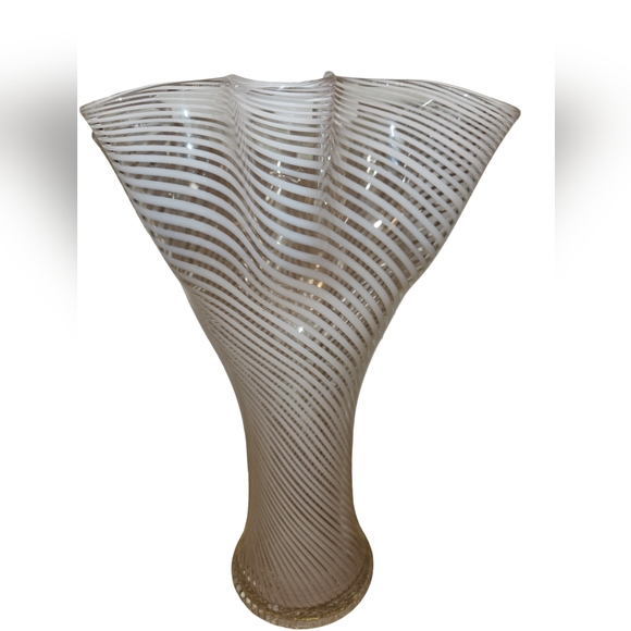 VTG Fratelli Toso Murano Art Glass Pink Blush Vase - Picture 2 of 8